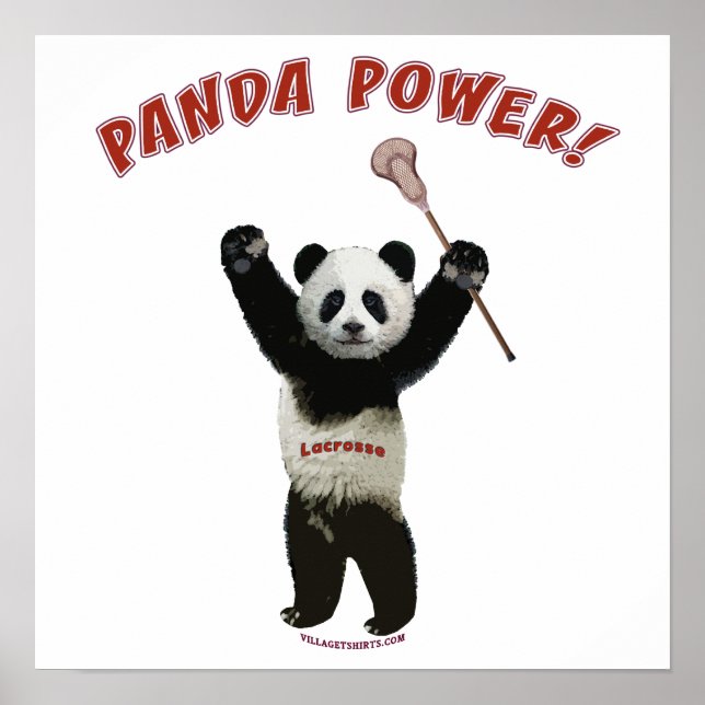 Lacrosse Panda Power Poster (Front)