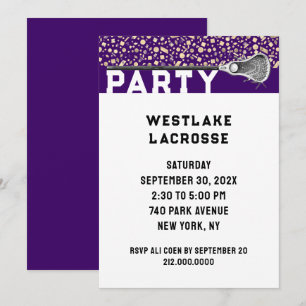Lacrosse Party Invitation