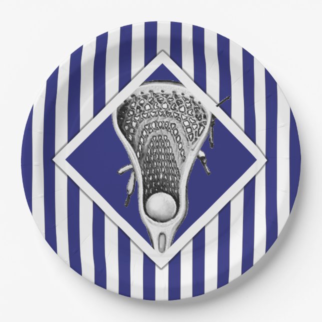 Lacrosse Party Paper Plates (Front)