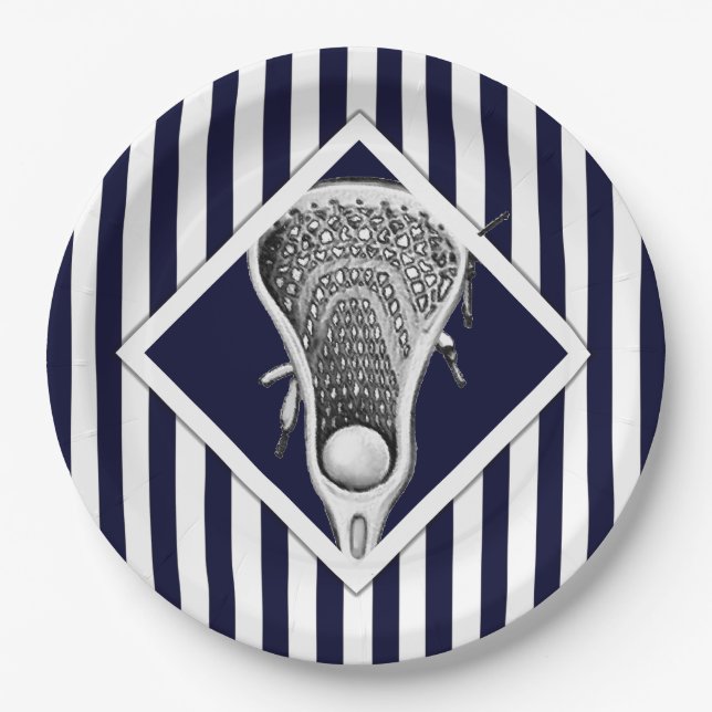 Lacrosse Party Paper Plates (Front)