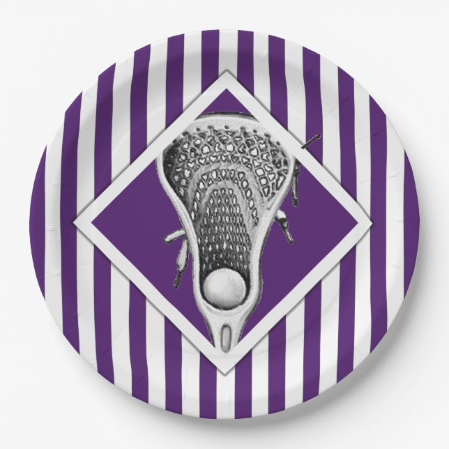 Lacrosse Party Paper Plates (Front)