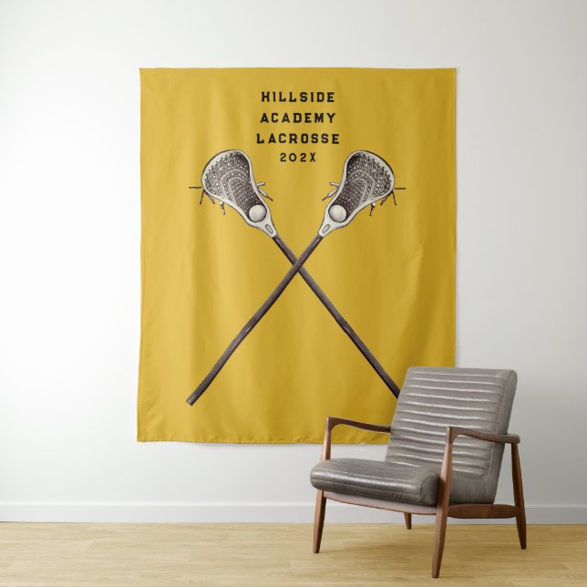 Lacrosse Party Senior Night Tapestry (In Situ)
