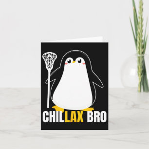 Lacrosse Penguin Funny Lax Team Lacrosse Christmas Card