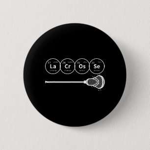 Lacrosse Periodic Table of Elements Chemistry Gift 6 Cm Round Badge