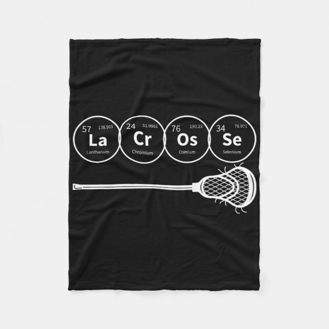 Lacrosse Periodic Table Of Elements Chemistry Gift Fleece Blanket (Front)
