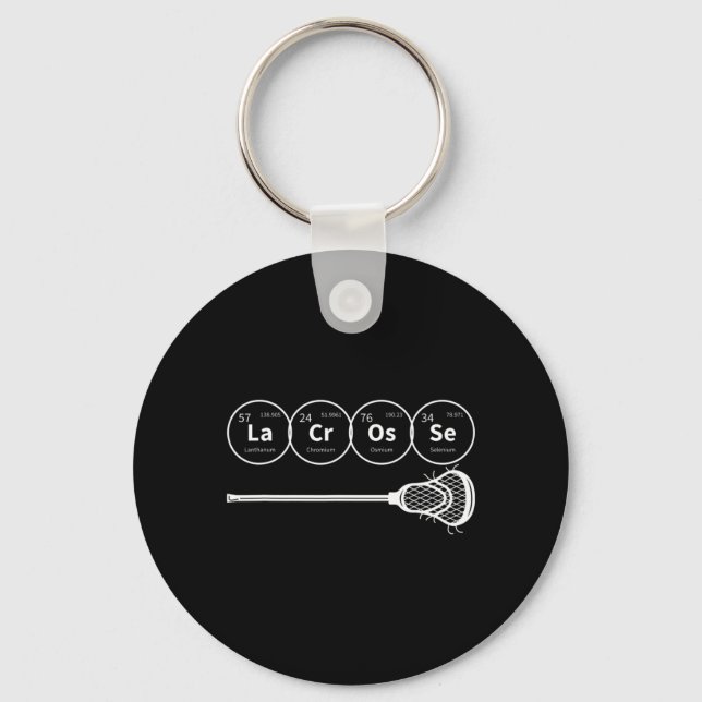 Lacrosse Periodic Table of Elements Chemistry Gift Key Ring (Front)