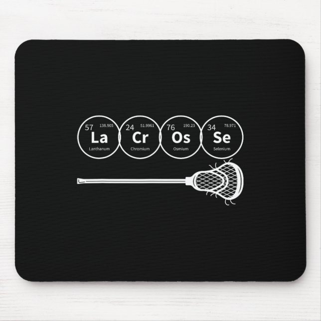 Lacrosse Periodic Table Of Elements Chemistry Gift Mouse Mat (Front)