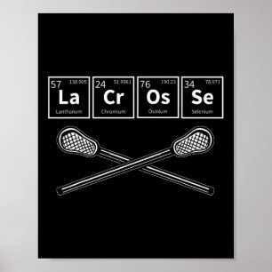 Lacrosse - Periodic Table Of Elements Chemistry Poster