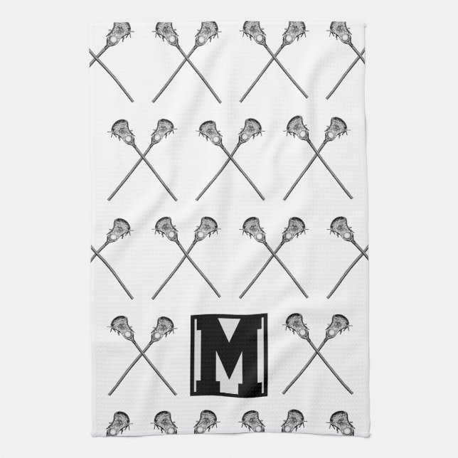 Lacrosse Personalised Sports Towel (Vertical)