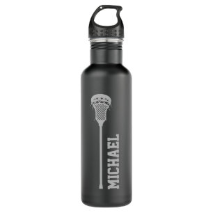 Lacrosse Personalized Name Gray 710 Ml Water Bottle