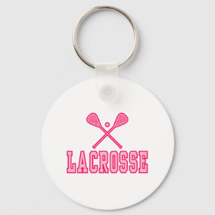 Lacrosse Pink Key Ring