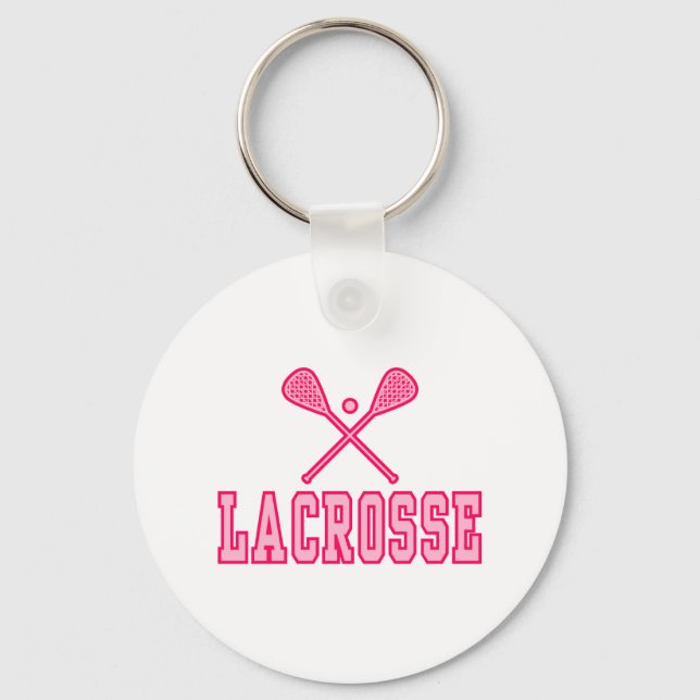 Lacrosse Pink Key Ring (Front)