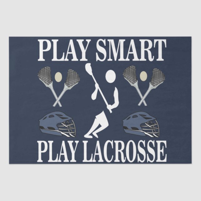 Lacrosse Player Birthday Tissue Paper (Front)