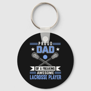 Lacrosse Player Coach Dad Father Key Ring
