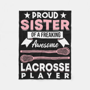 Lacrosse Player Coach Sister 1 Fleece Blanket