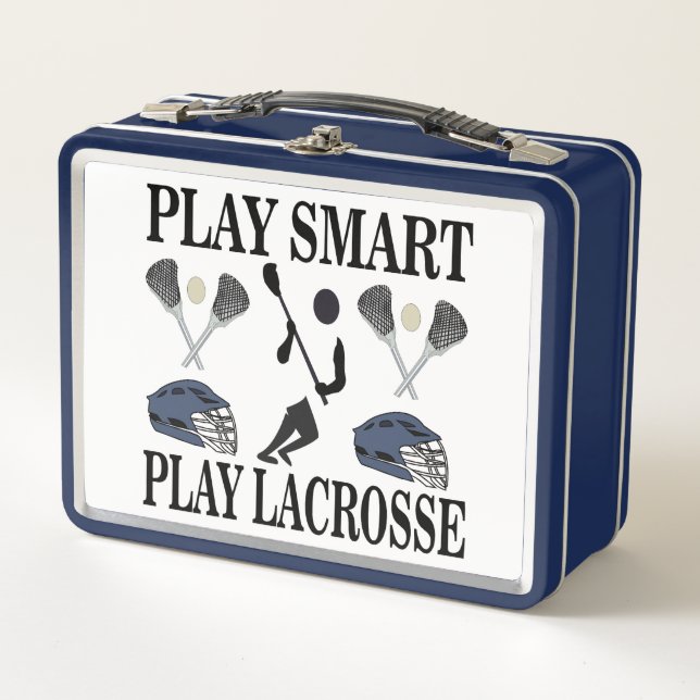 Lacrosse Player Coach Team Sports  Metal Lunch Box (Front)