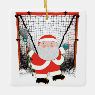 Lacrosse Player Collectable Ceramic Ornament