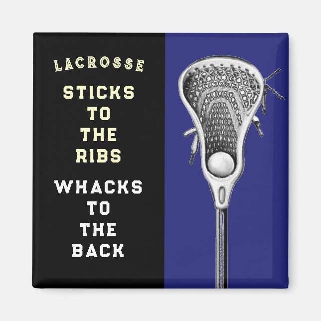 Lacrosse Player Funny Magnet (Front)