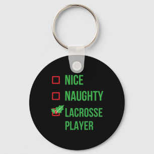 Lacrosse Player Funny Pajama Christmas Gift Key Ring