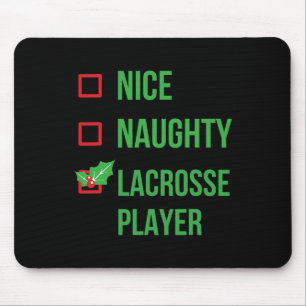 Lacrosse Player Funny Pajama Christmas Gift  Mouse Mat