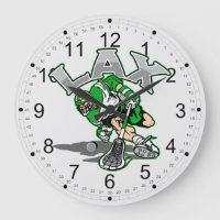Lacrosse Player Green Uniform
