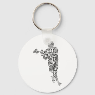 Lacrosse Player Key Ring