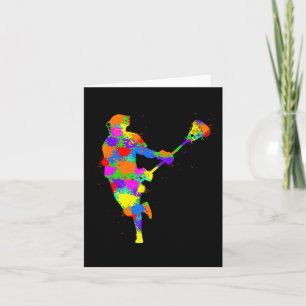 Lacrosse Player Kids Boys Youth Card