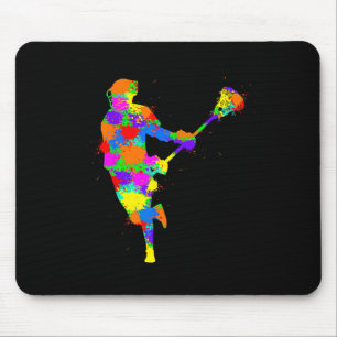 Lacrosse Player Kids Boys Youth Mouse Mat