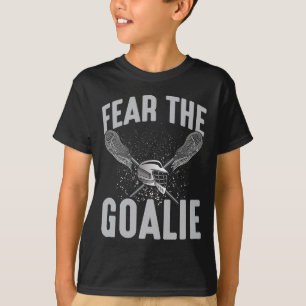 Lacrosse Player Lax Goalie Stick Helmet Sport Fun T-Shirt