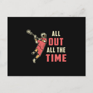 Lacrosse Player Lax Sport Stick Sports Funny Gift Postcard