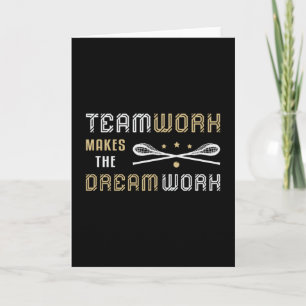 Lacrosse Player Lax Sport Teamwork Funny Gift Card
