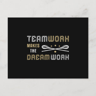 Lacrosse Player Lax Sport Teamwork Funny Gift Postcard