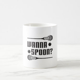 Lacrosse Player Lax Wanna Spoon Funny Gift Idea Coffee Mug