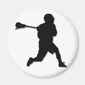 Lacrosse Player Magnet