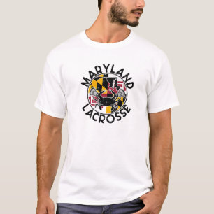 Lacrosse Player Maryland Flag Crap Lax Lacrosse St T-Shirt
