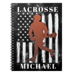Lacrosse Player Personalised Name Notebook