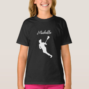 Lacrosse Player Personalised Name T-Shirt