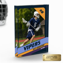 Lacrosse Player Personalised Vibrant Violet