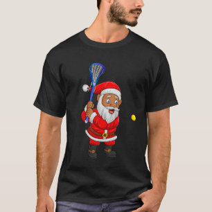 Lacrosse Player Santa Christmas Pajama Funny Xmas  T-Shirt