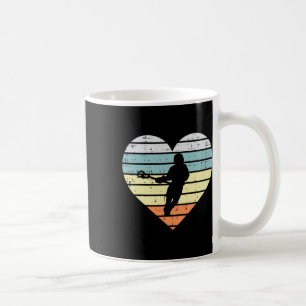 Lacrosse Player Silhouette Heart Retro Lax Men Wom Coffee Mug