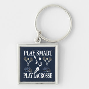 Lacrosse Player Sports Key Ring