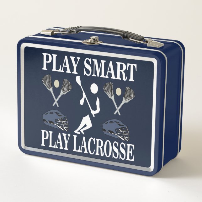 Lacrosse Player Sports  Metal Lunch Box (Front)