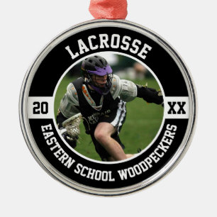 Lacrosse Player Team Sports High School Senior Metal Tree Decoration