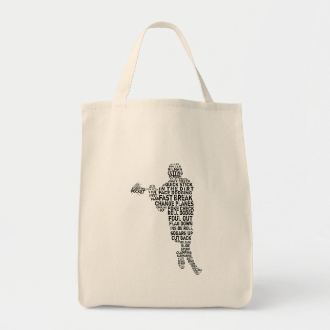 Lacrosse Player Tote Bag (Front)