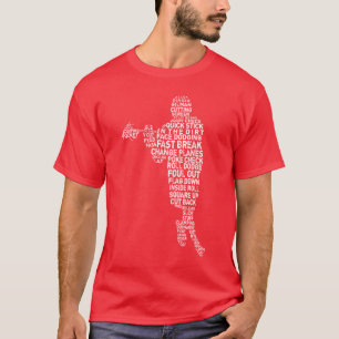 Lacrosse Player Word Art  T-Shirt