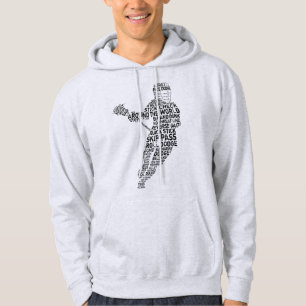 Lacrosse Player Word Art Wordle Hoodie