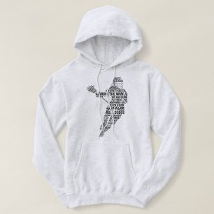 Lacrosse Player Word Art, Wordle Hoodie