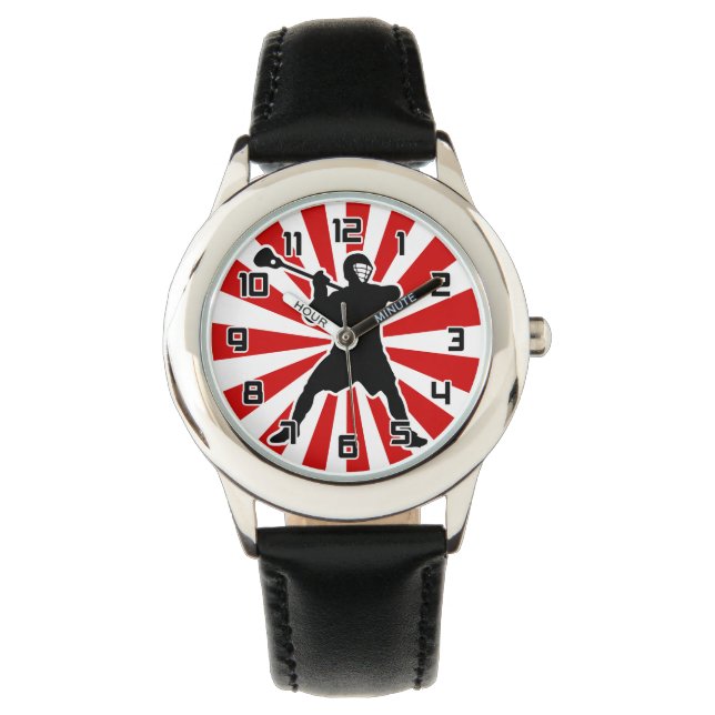 Lacrosse Player wrist watch (Front)