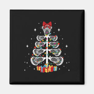 Lacrosse Player Xmas Gift Lacrosse Christmas Tree Magnet