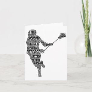 Lacrosse Player Youth Kids Men Boys Card